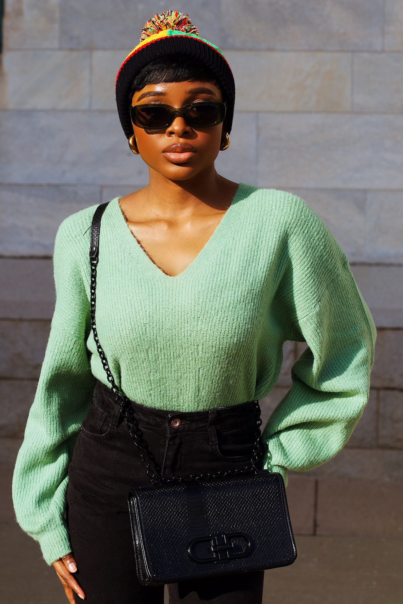 how to style a sweater in spring